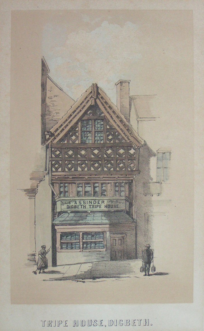 Lithograph - Tripe House, Digbeth.